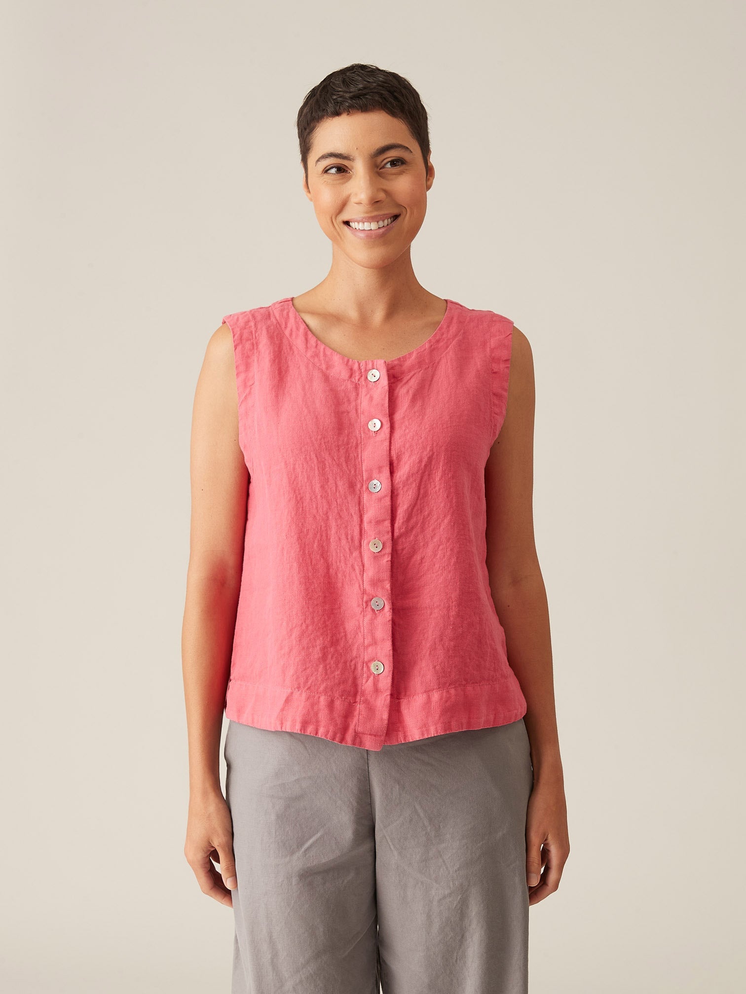 Posh Linen VestTopsPosh Boutique