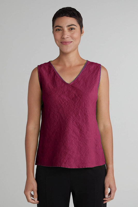 Posh V - Neck Rhubarb Bias TankTopsPosh Boutique