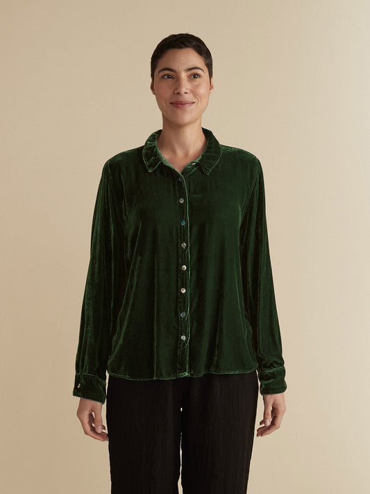 Posh Velvet Fitted BlouseTopsPosh Boutique