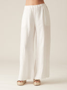 Posh Wide Leg Linen PantBottomsPosh Boutique