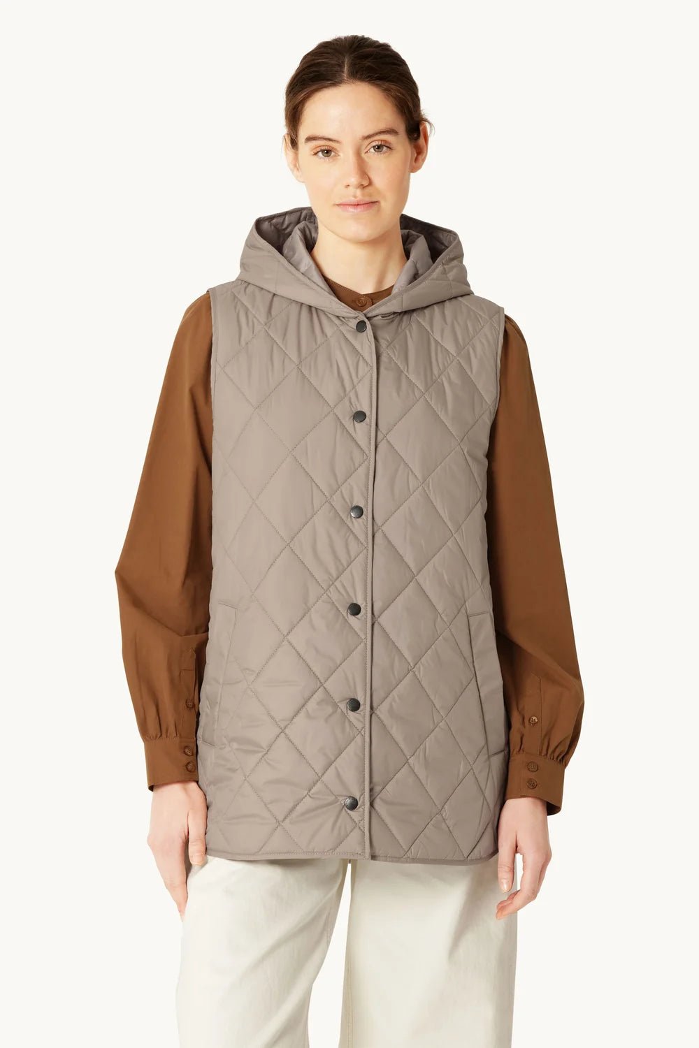 Quilted Long VestJacketsPosh Boutique