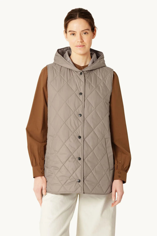 Quilted Long VestJacketsPosh Boutique