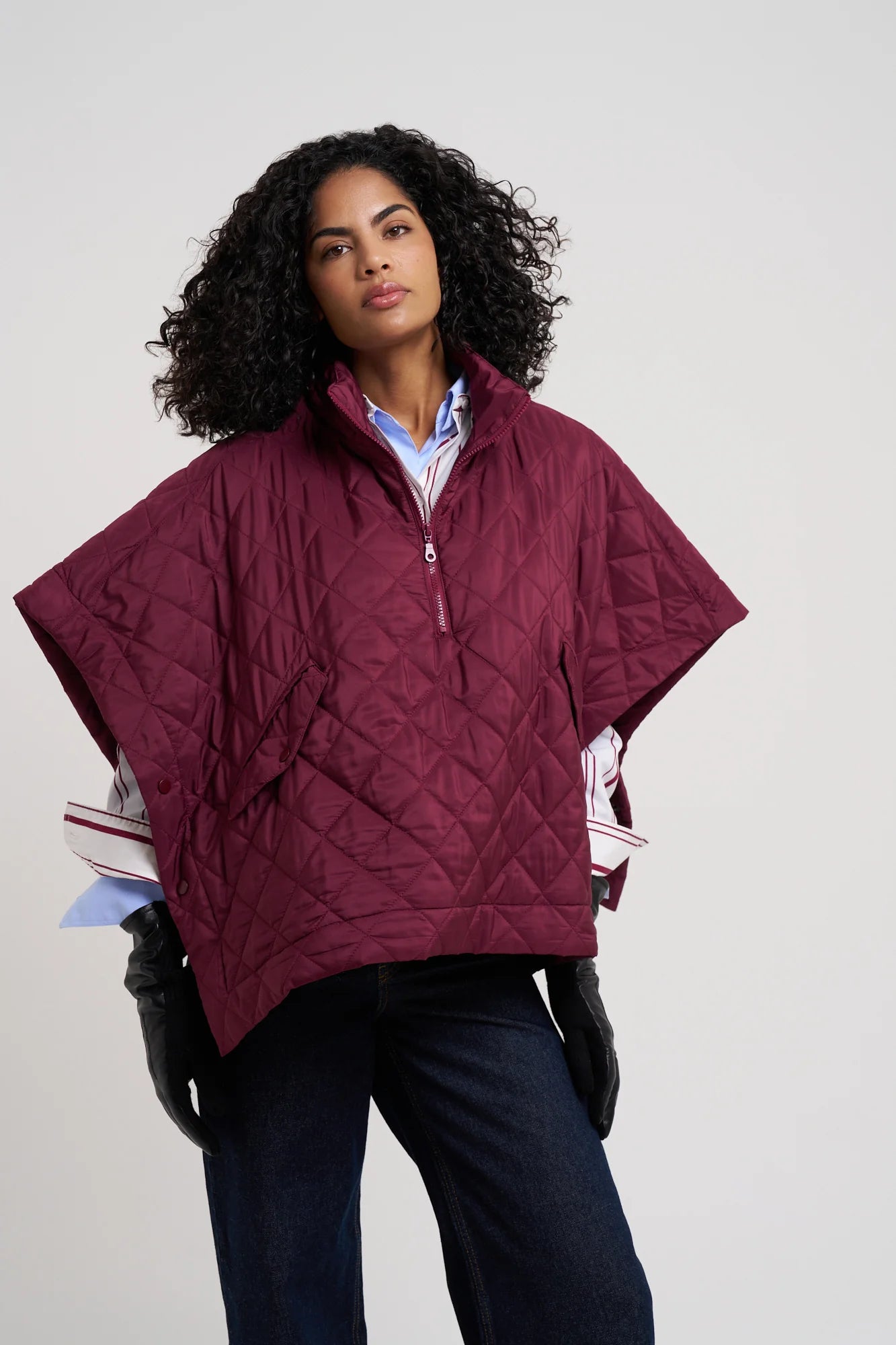 Quilted PonchoJacketsPosh Boutique