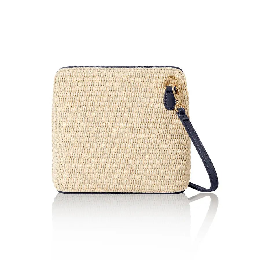 Raffia & Leather Small Square Crossbody BagHandbagsPosh Boutique