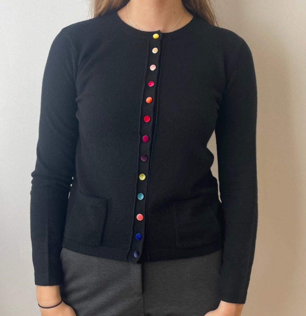 Rainbow Button CardiganPosh Boutique
