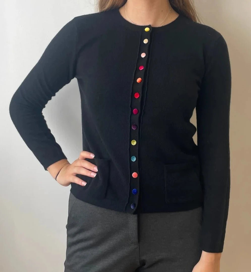 Rainbow Button CardiganPosh Boutique