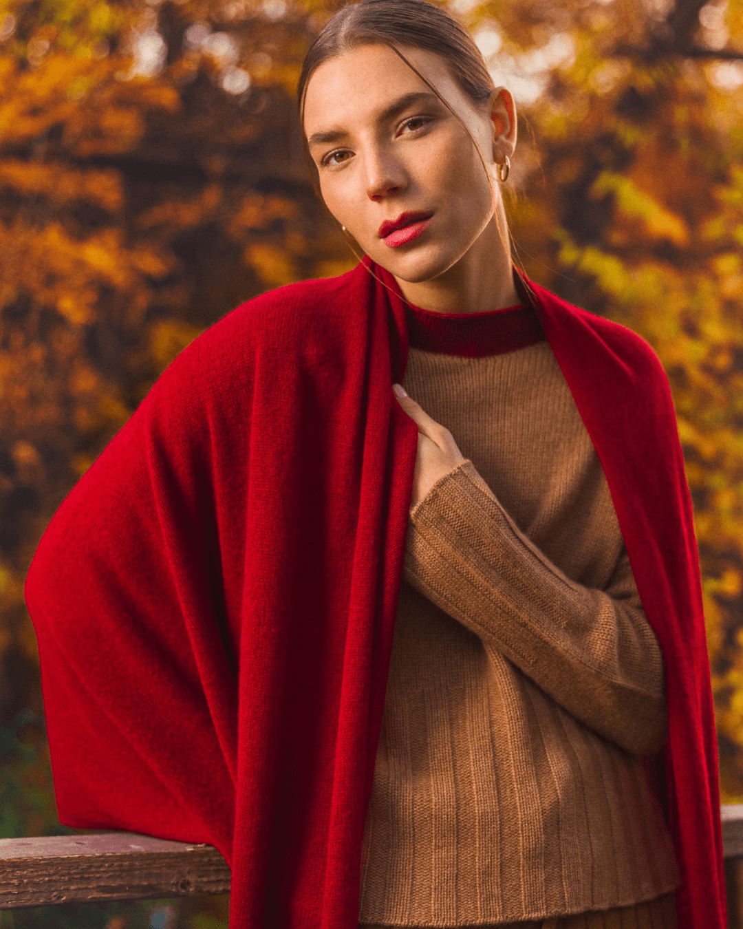 Red Cashmere WrapScarvesPosh Boutique