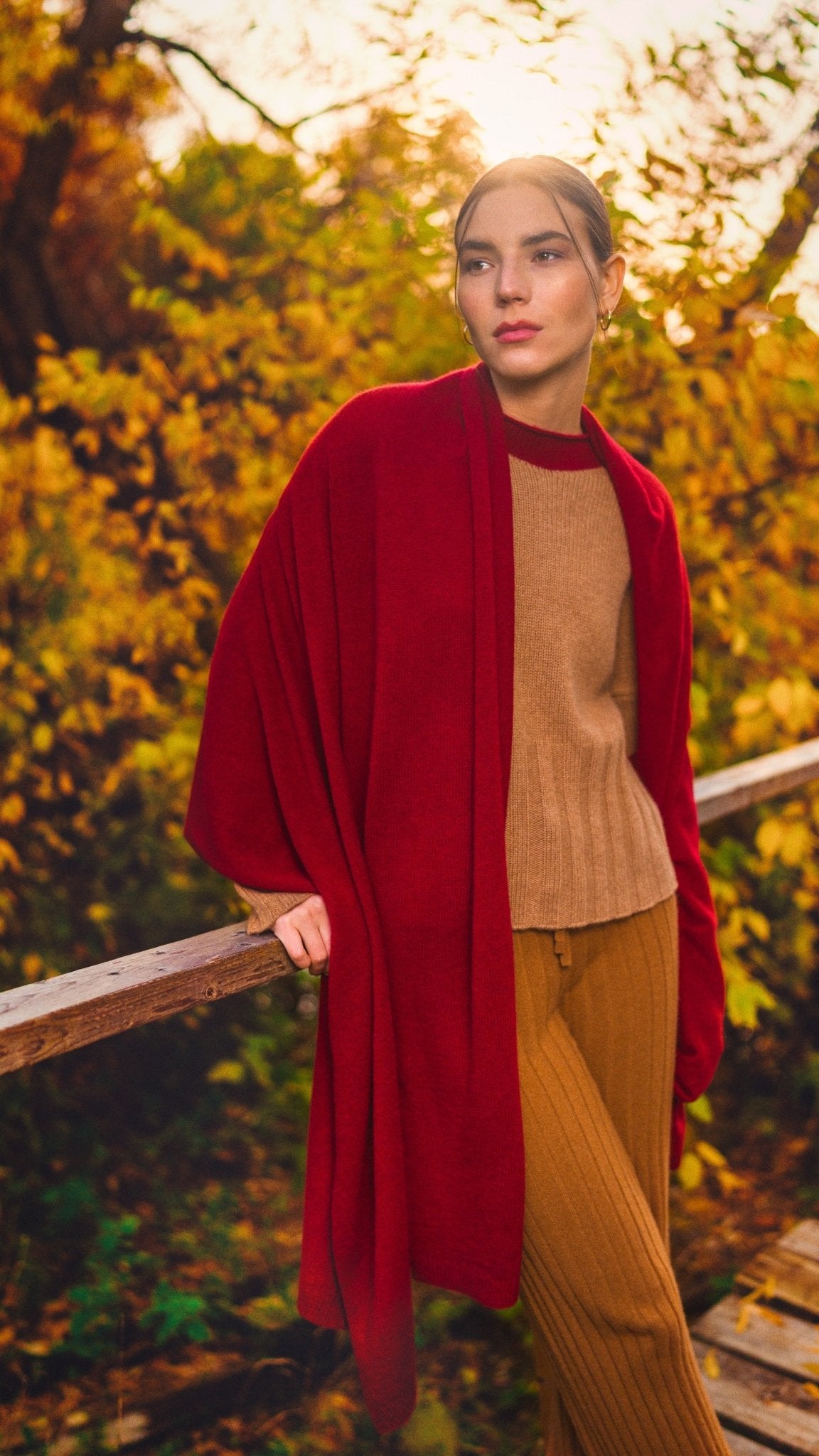 Red Cashmere WrapScarvesPosh Boutique