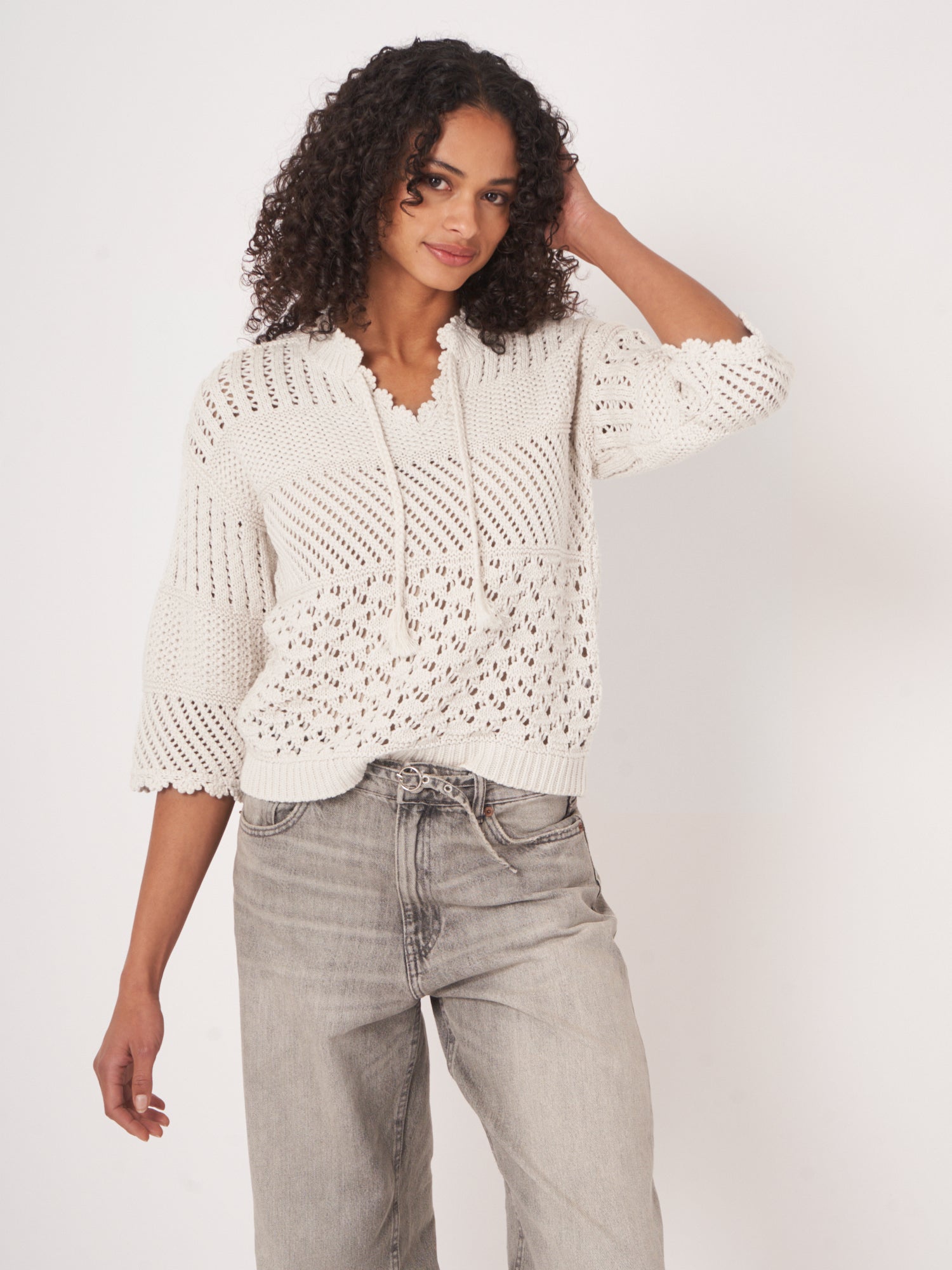 Repeat Isla Crochet SweaterSweatersPosh Boutique