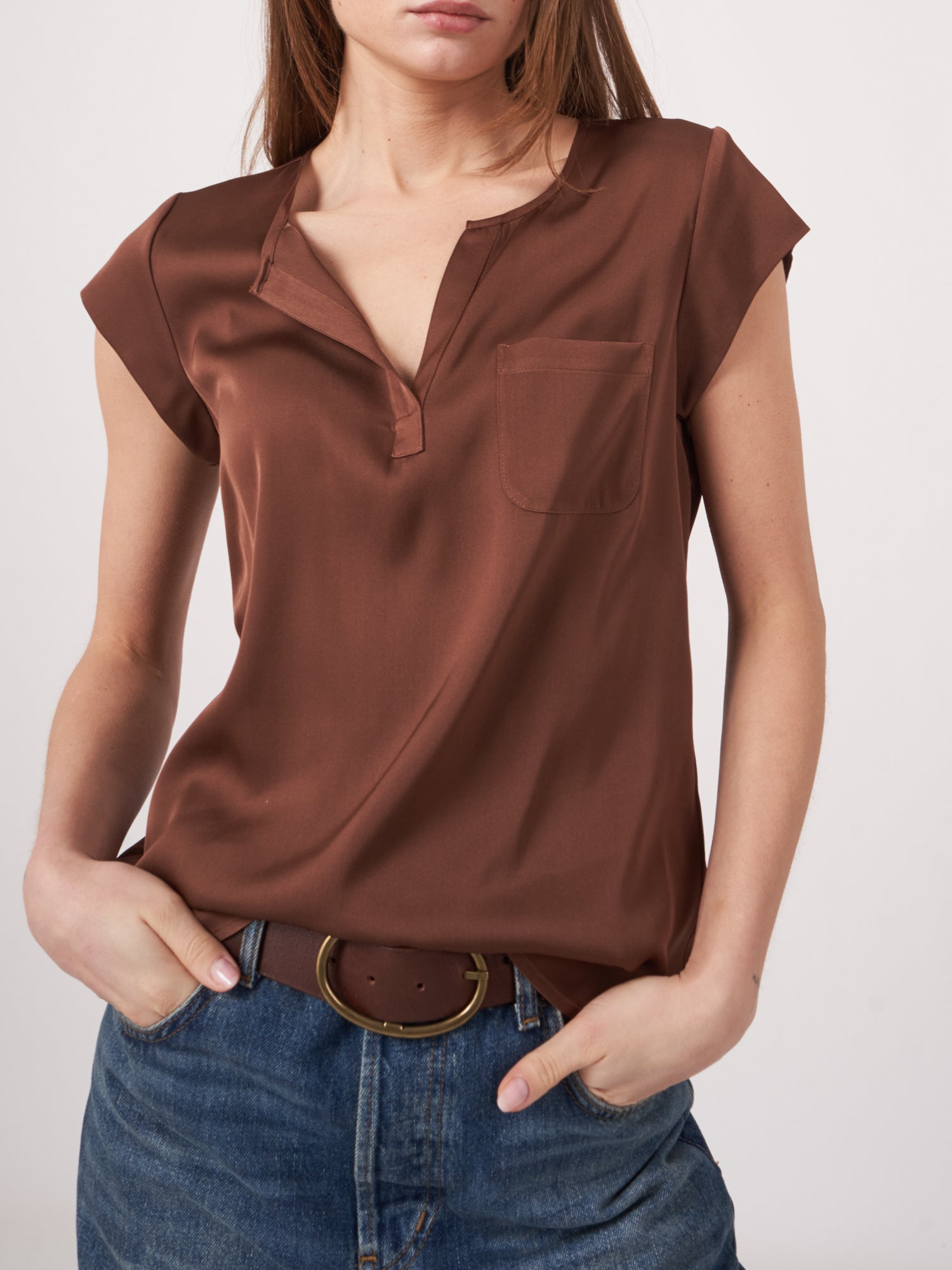 Repeat Silk BlouseTopsPosh Boutique