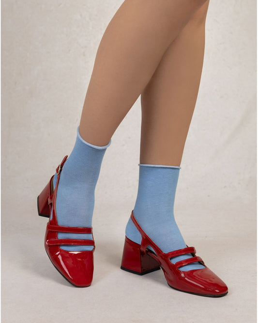 Bleuforêt Velvety Cotton Roll Top Socks
