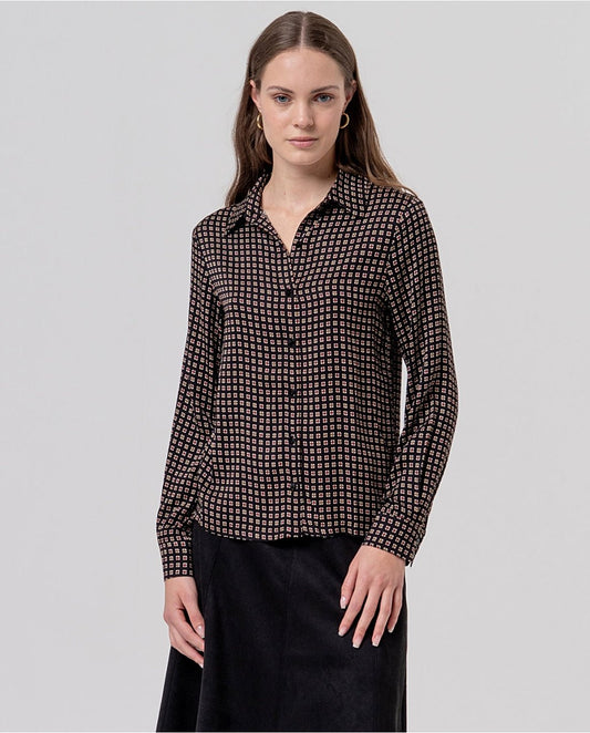 Rosette Foulard Print ShirtPosh Boutique
