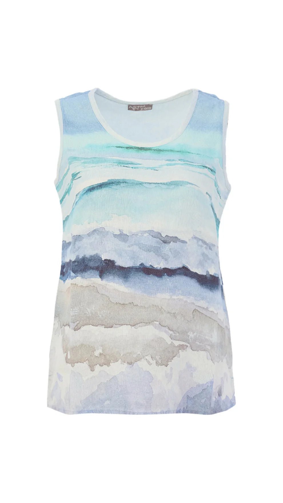"Seascape" Linen TankTopsPosh Boutique