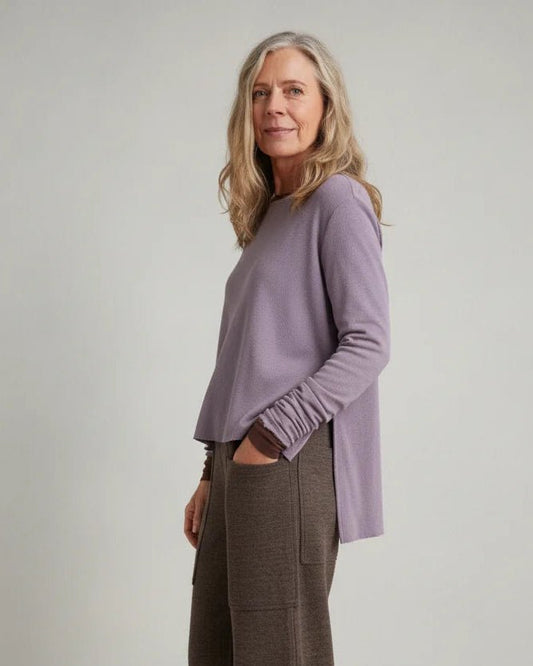 Shirt with High Neck and SlitTopsPosh Boutique