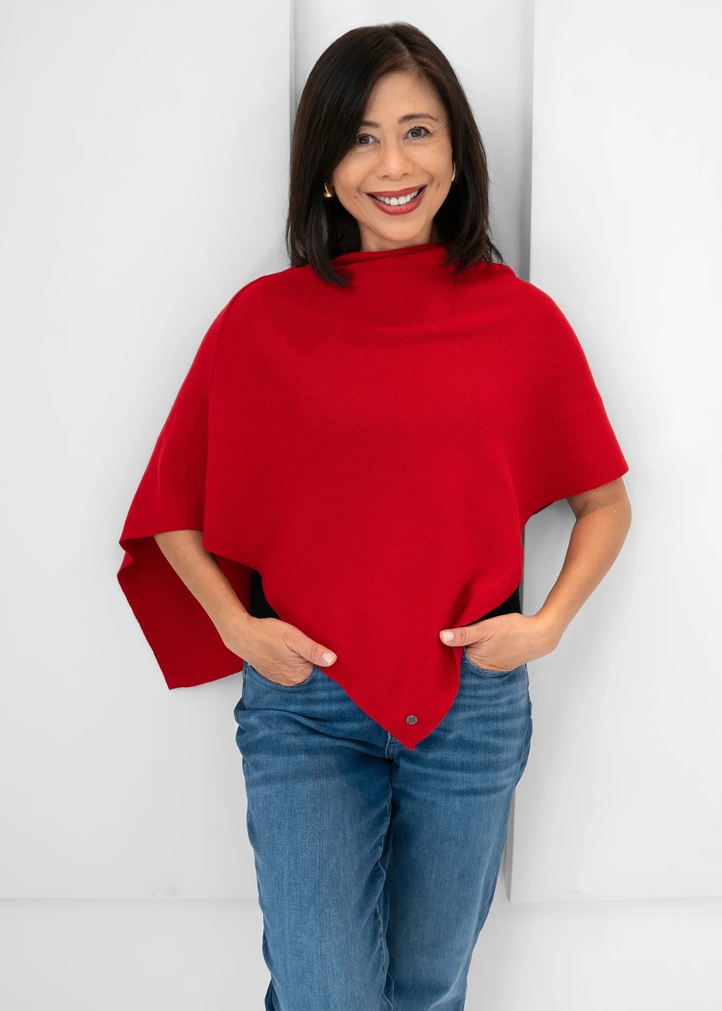 Short Knit PonchoScarvesPosh Boutique