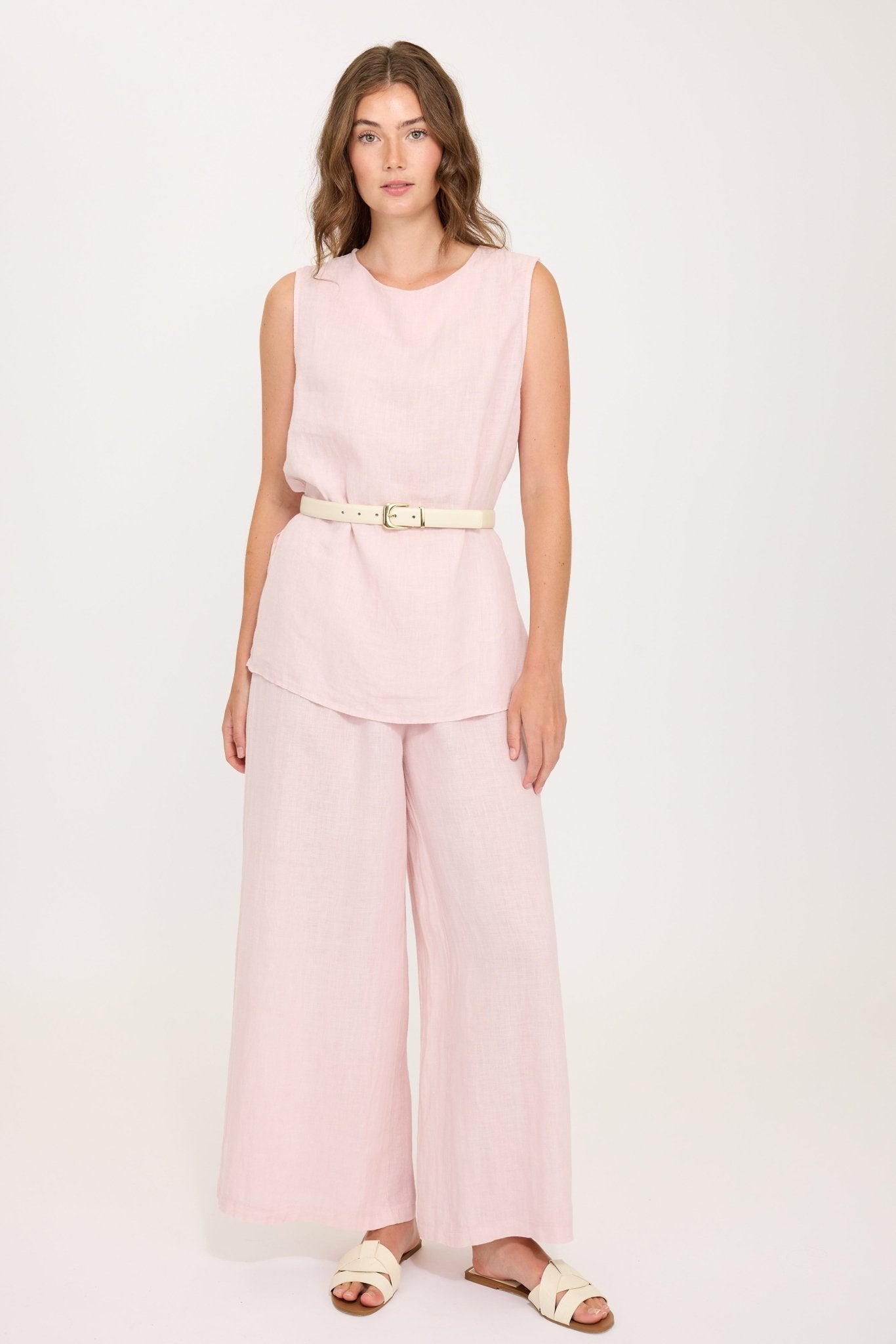 Sleeveless Linen TunicPosh Boutique