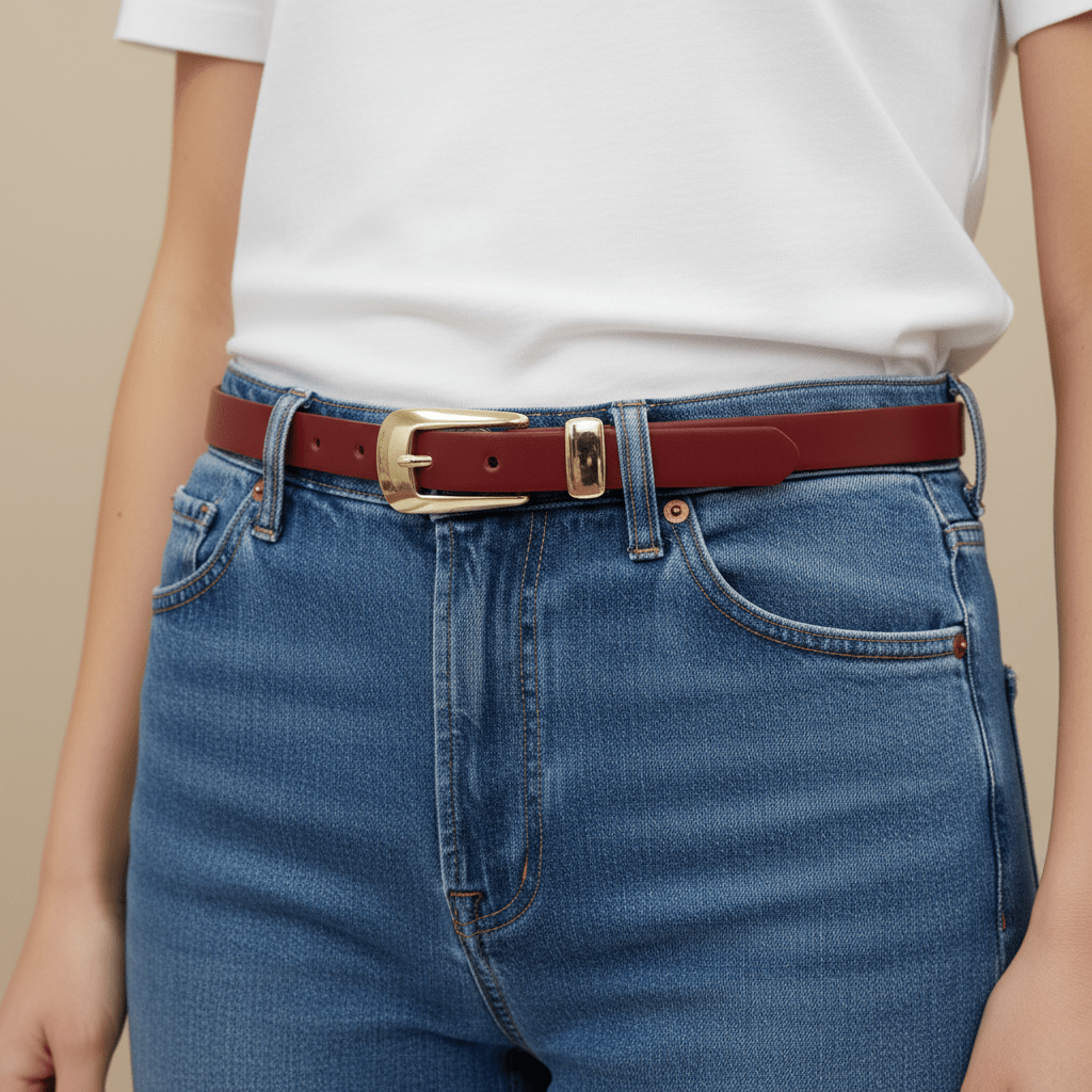 Slim Leather Buckle BeltPosh Boutique