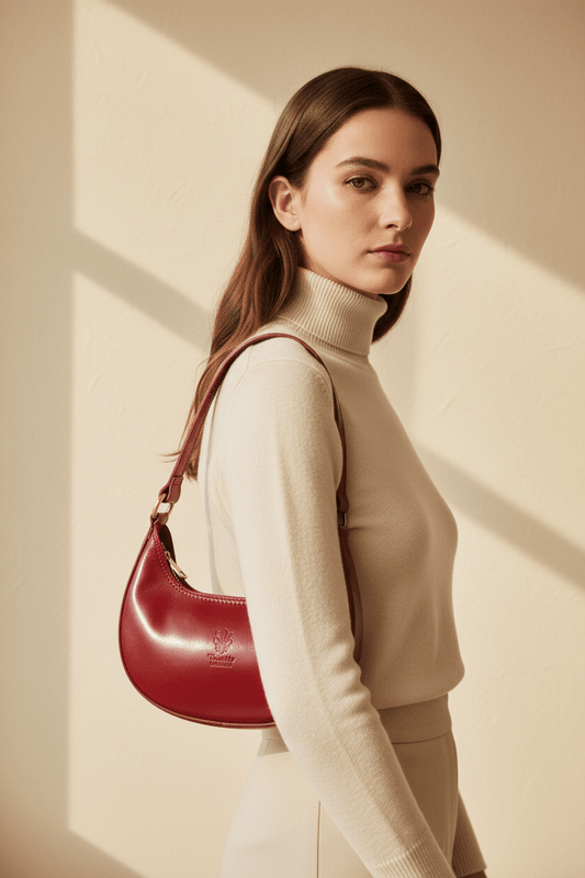 Small Leather Crescent BagPosh Boutique