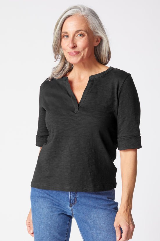 Split Neck TeePosh Boutique