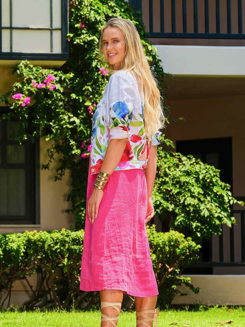 "Spring Delight" Linen JacketJacketsPosh Boutique