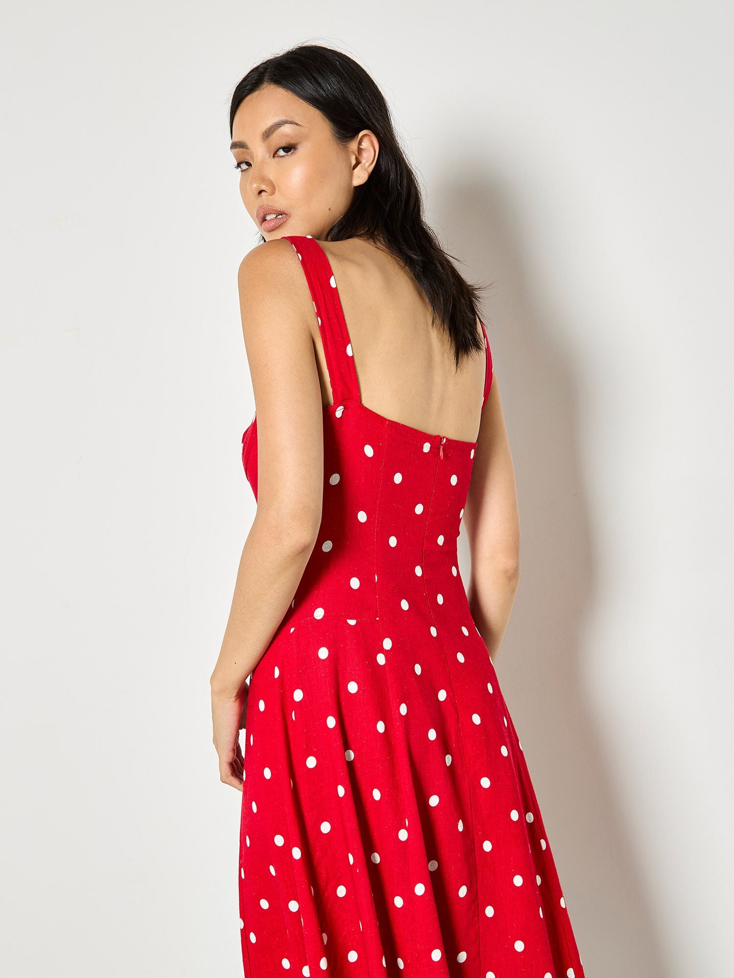 Square Neck Polkadot DressDressesPosh Boutique