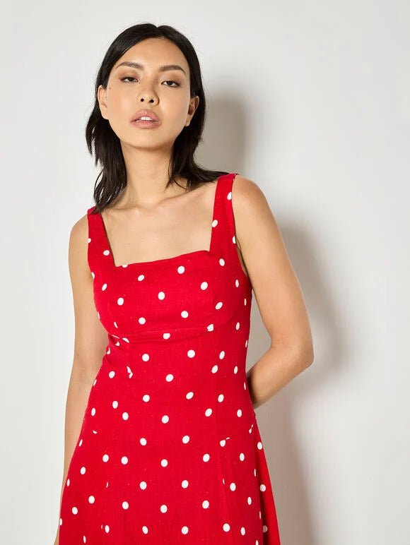 Square Neck Polkadot DressDressesPosh Boutique