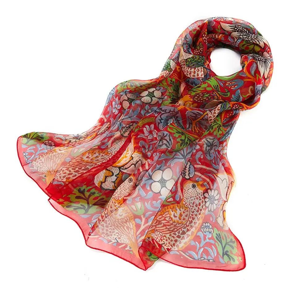 Strawberry Thief Silk ScarfScarvesPosh Boutique