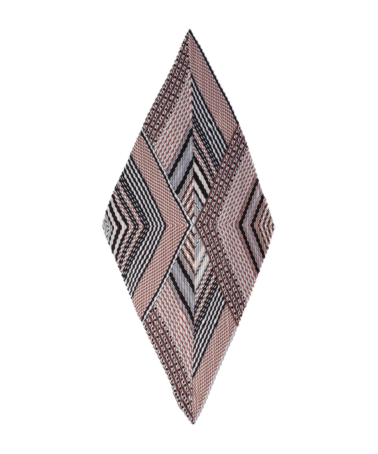 Striped Pleated Diamond ScarfScarvesPosh Boutique