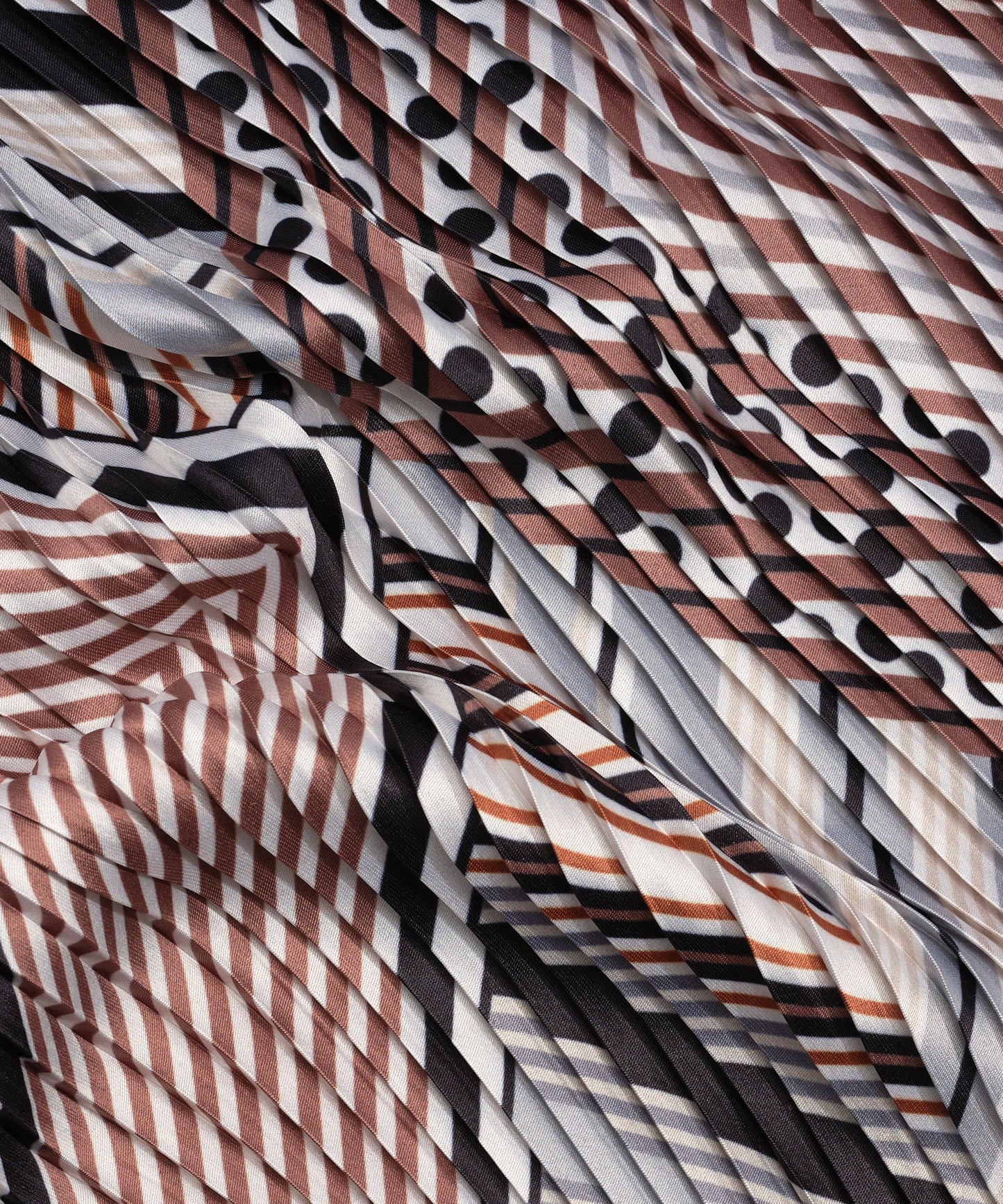 Striped Pleated Diamond ScarfScarvesPosh Boutique