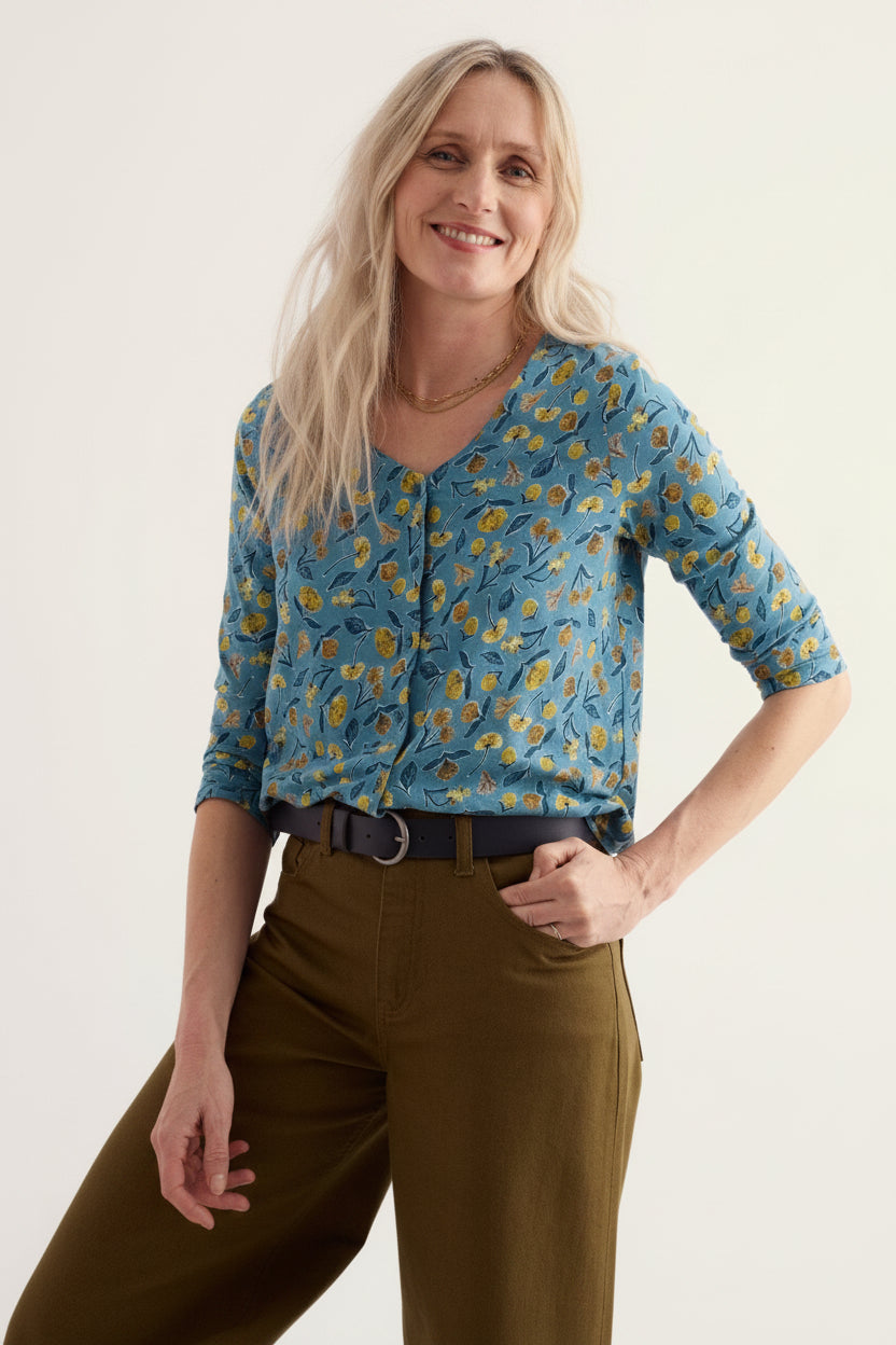 Studio Glass 3/4 Sleeve TopPosh Boutique