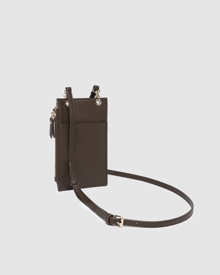 Suki RFID Phone Bag ChocolateHandbagsPosh Boutique