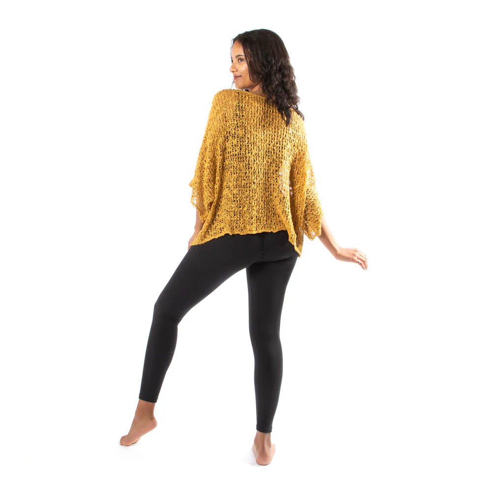 Suzie Blue Golden Popcorn knit TopJacketsPosh Boutique