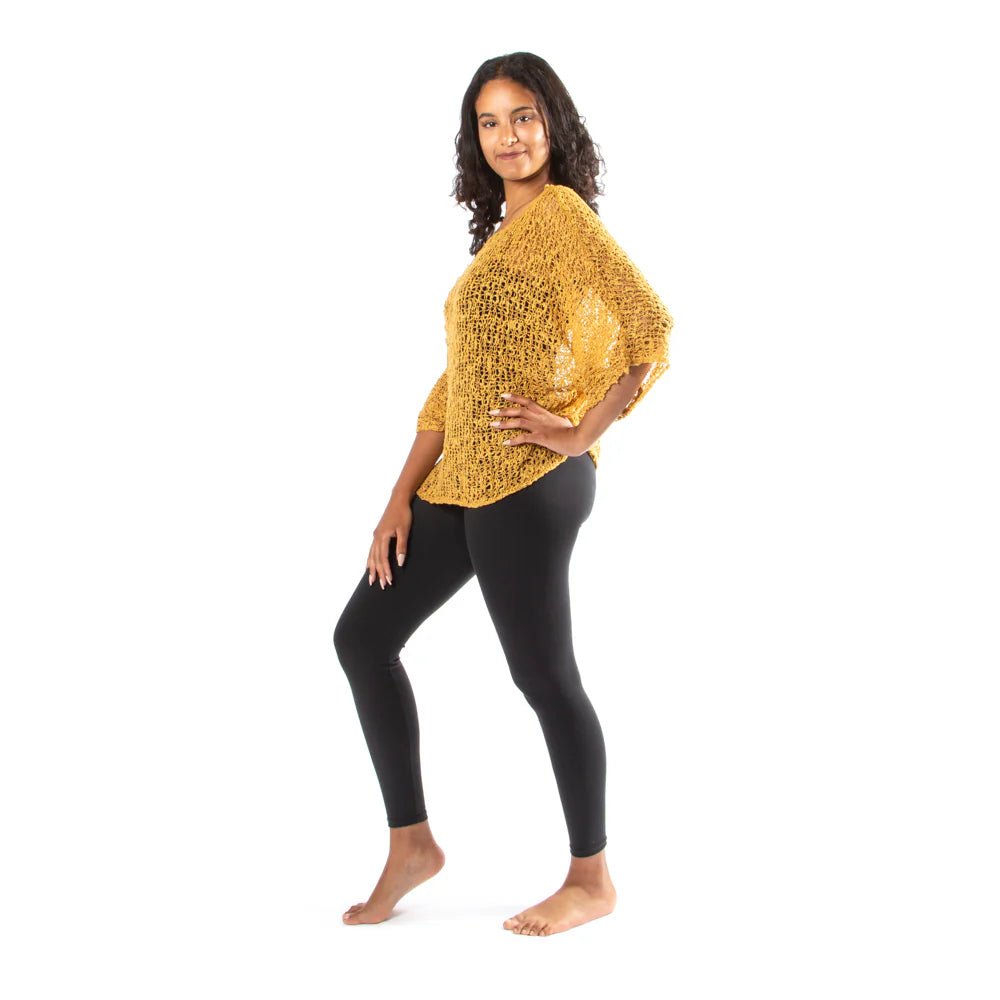 Suzie Blue Golden Popcorn knit TopJacketsPosh Boutique