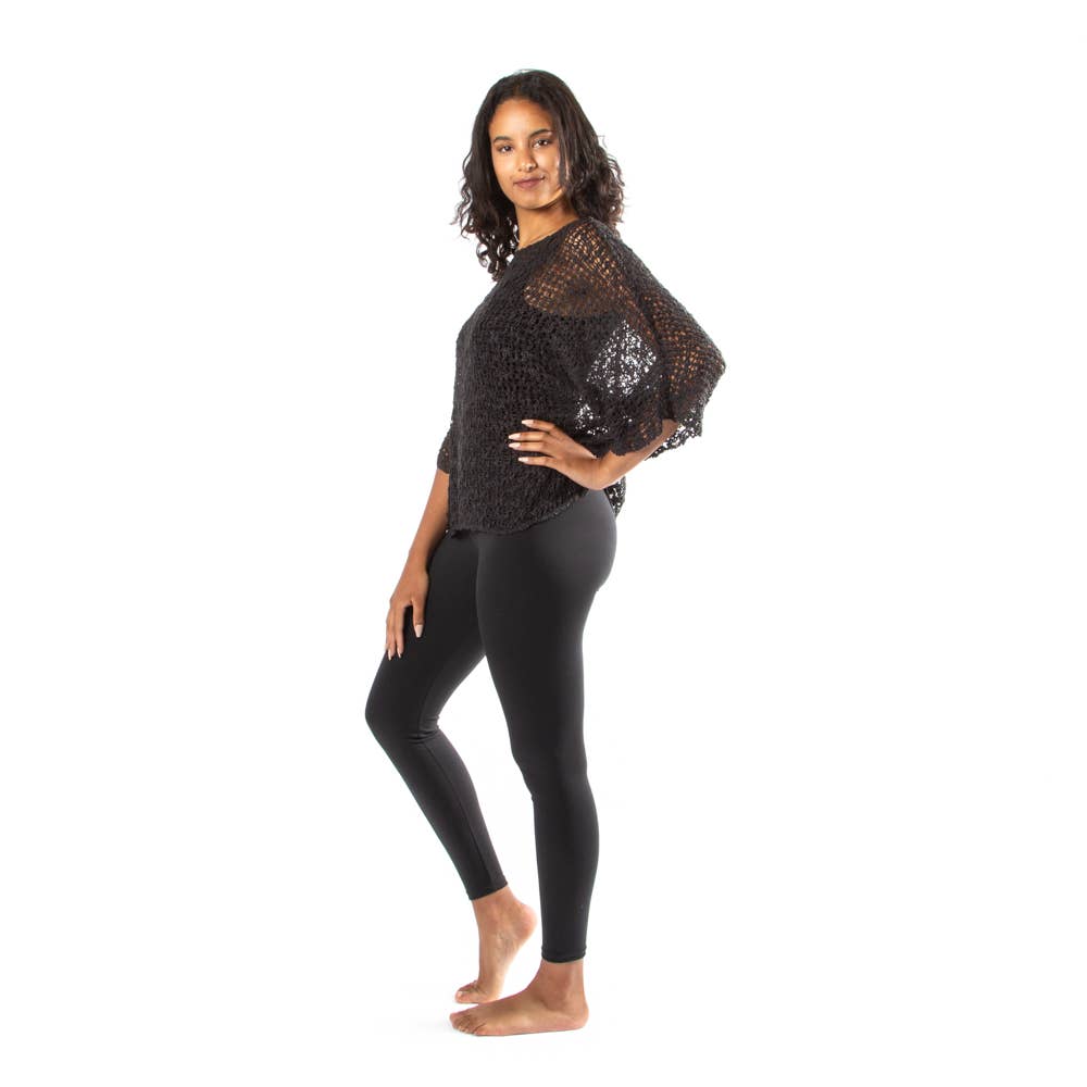 Suzie Blue Popcorn Knit TopScarvesPosh Boutique