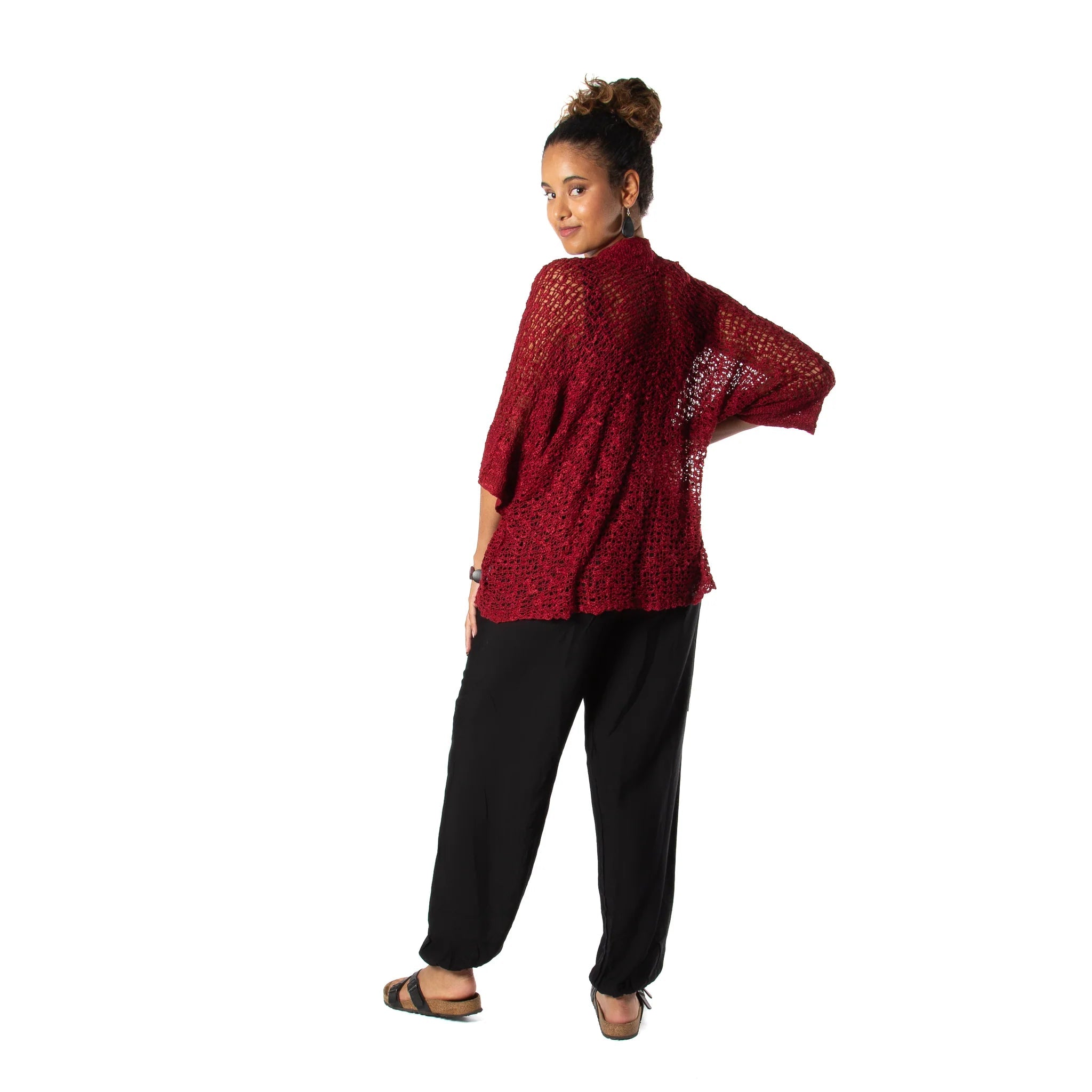 Suzie Blue Red Knit CardiganJacketsPosh Boutique