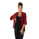 Suzie Blue Red Knit CardiganJacketsPosh Boutique