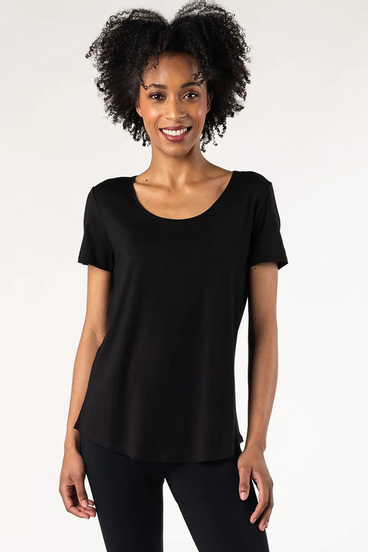 Terrera Black Brenda U - Neck TeeTopsPosh Boutique