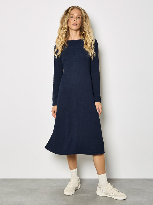 Textured A - Line Midi DressDressesPosh Boutique