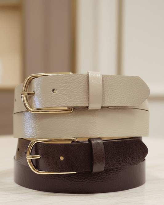 Textured Patent Leather BeltPosh Boutique