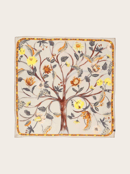 "Tree of Life" Silk Square ScarfScarvesPosh Boutique