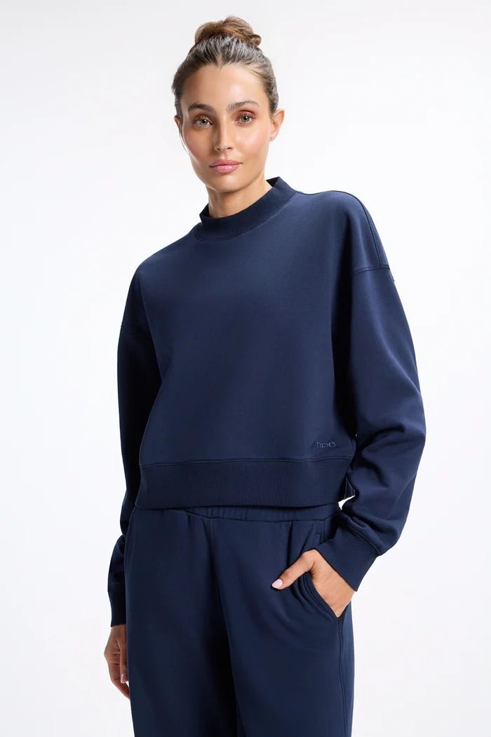 Ultrasoft Fleece Mock Neck Cropped SweatshirtSweatersPosh Boutique
