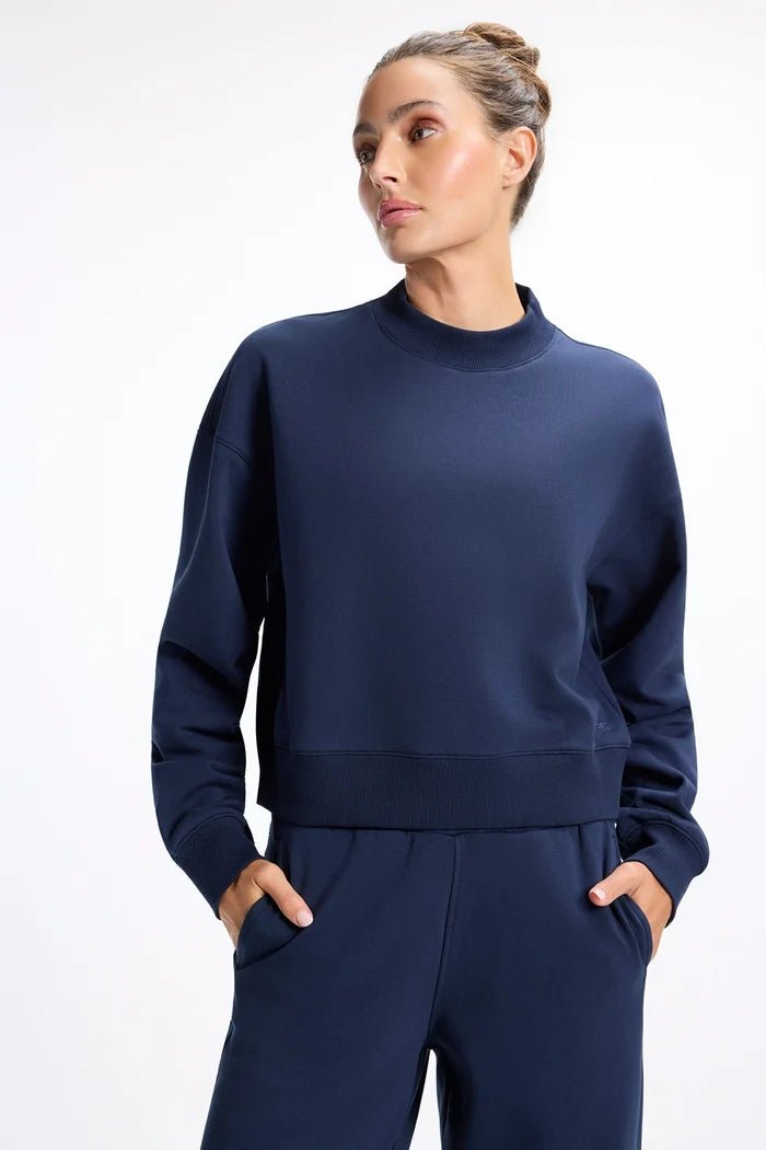 Ultrasoft Fleece Mock Neck Cropped SweatshirtSweatersPosh Boutique