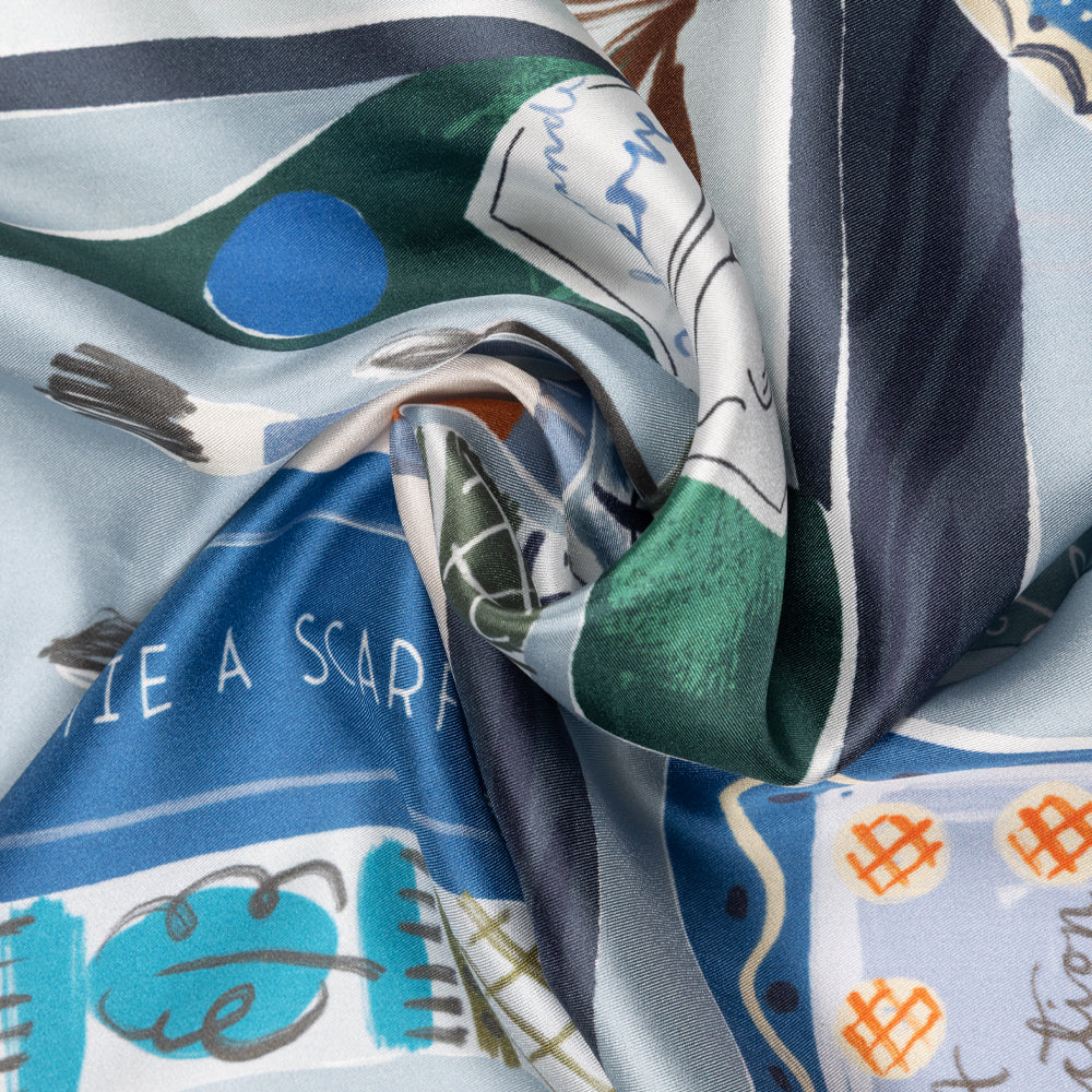 Bookworm Silk Scarf