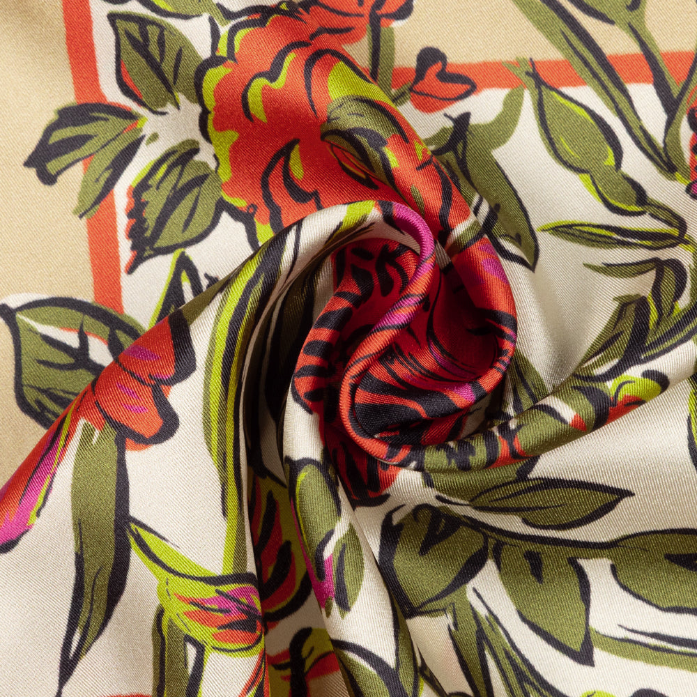 Cottage Bouquet Silk  Bandana