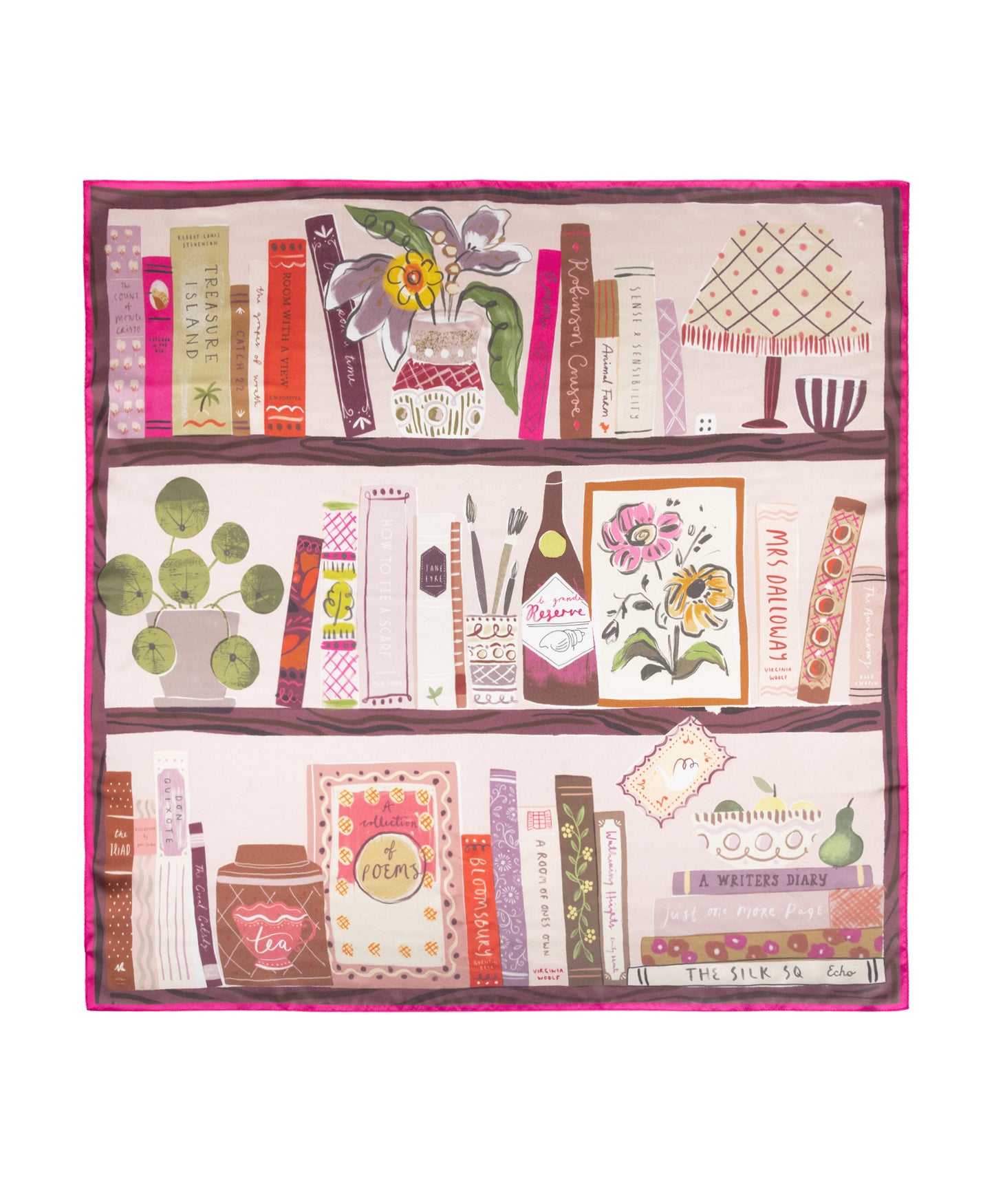 Bookworm Silk Scarf