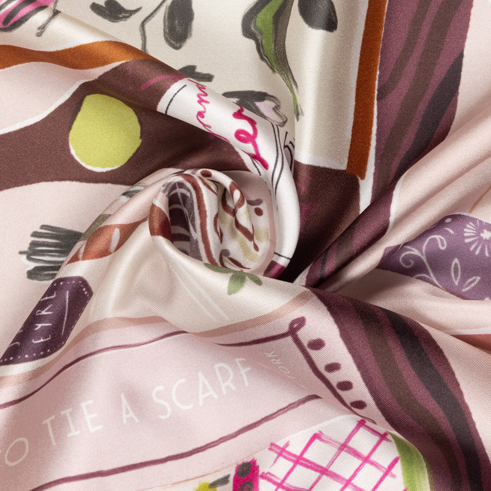 Bookworm Silk Scarf
