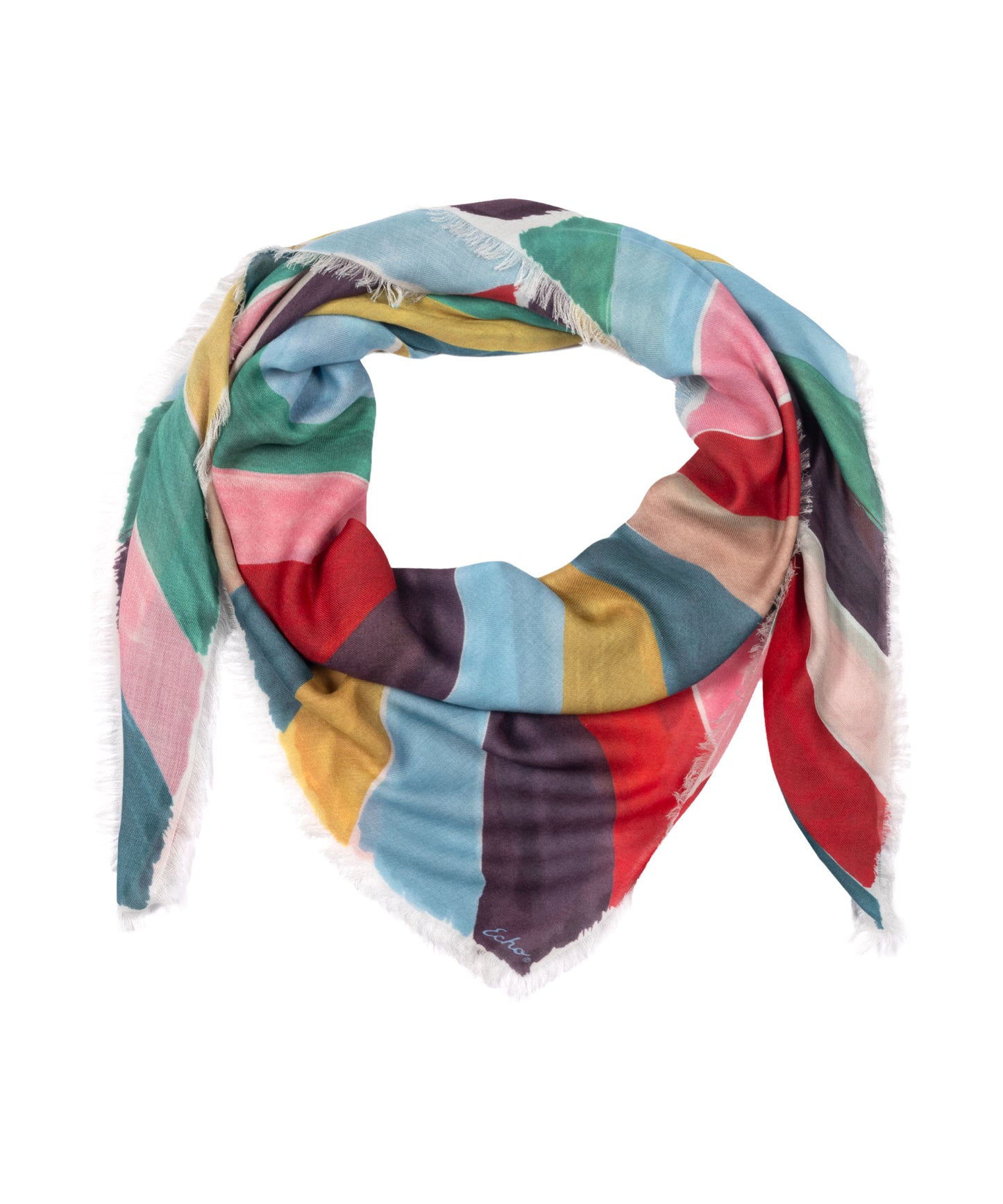 Painted Chevron Square Scarf
