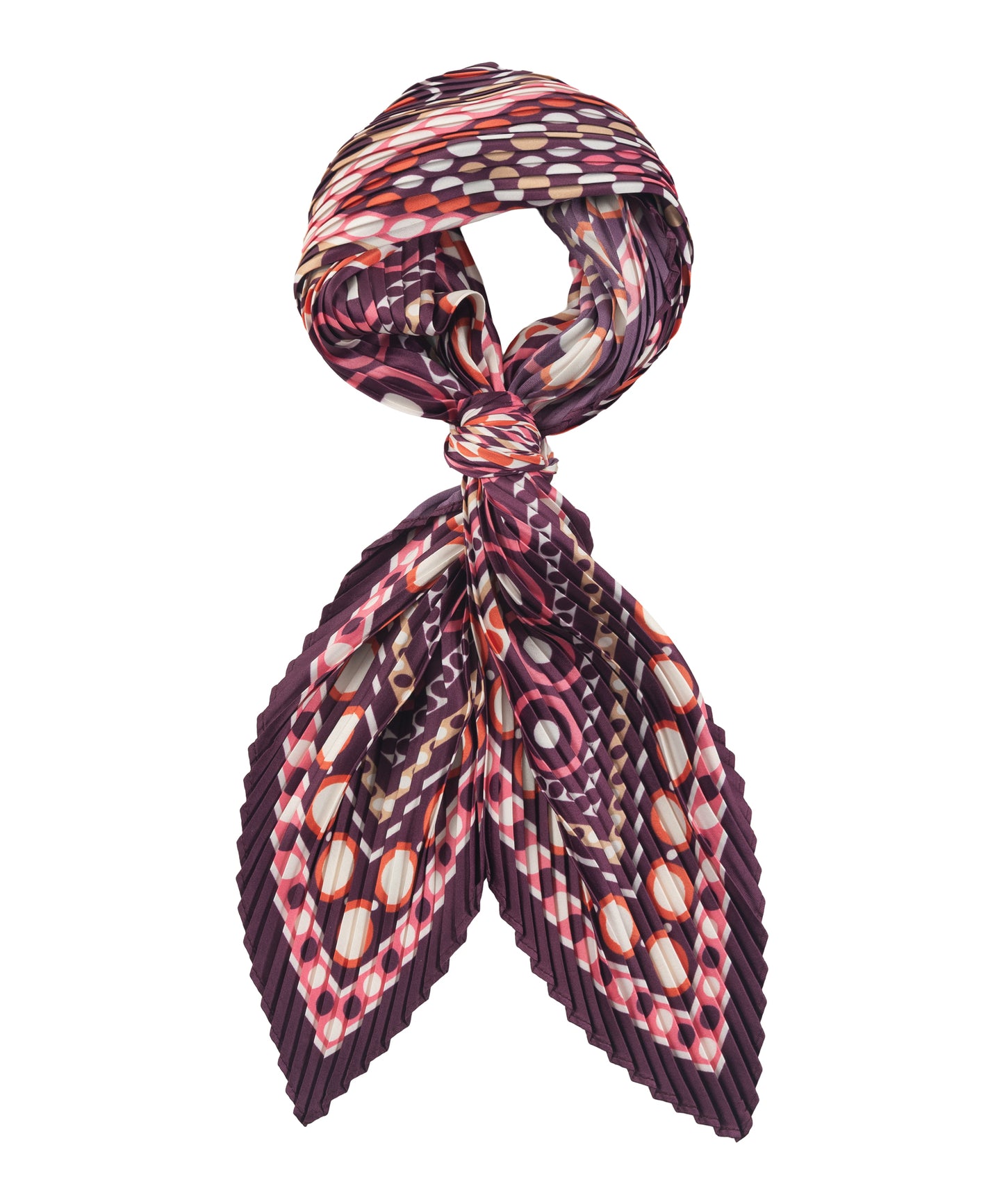 Dots on Dots Pleated Diamond Scarf