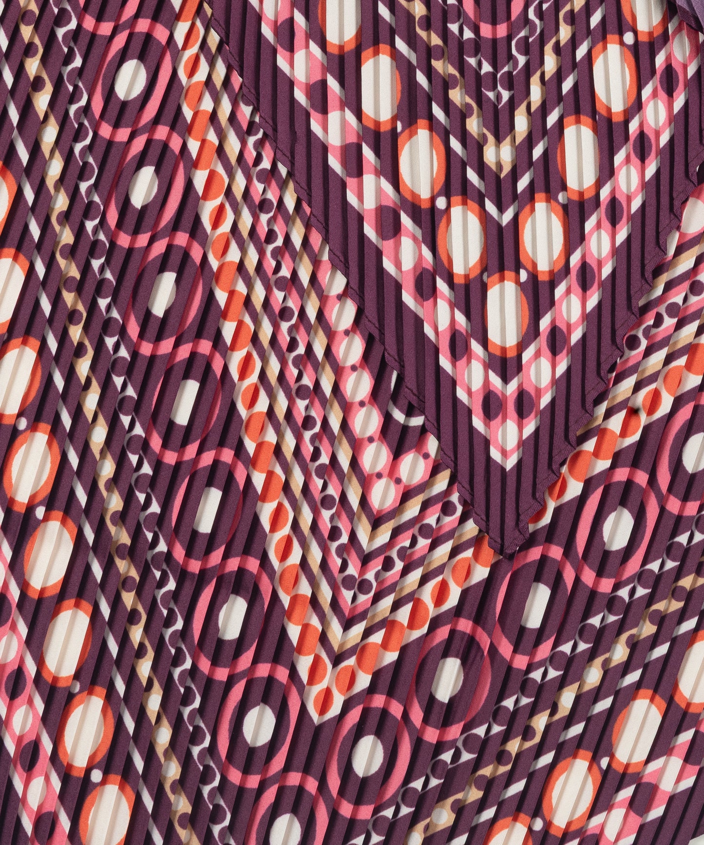 Dots on Dots Pleated Diamond Scarf