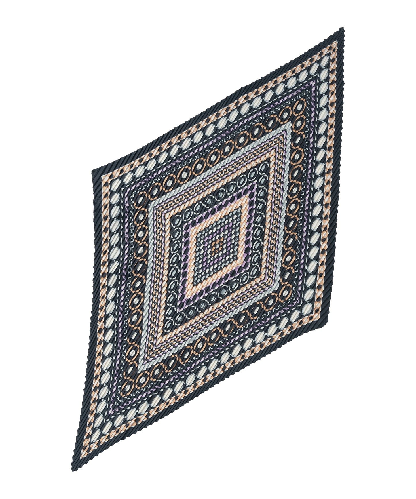 Dots on Dots Pleated Diamond Scarf
